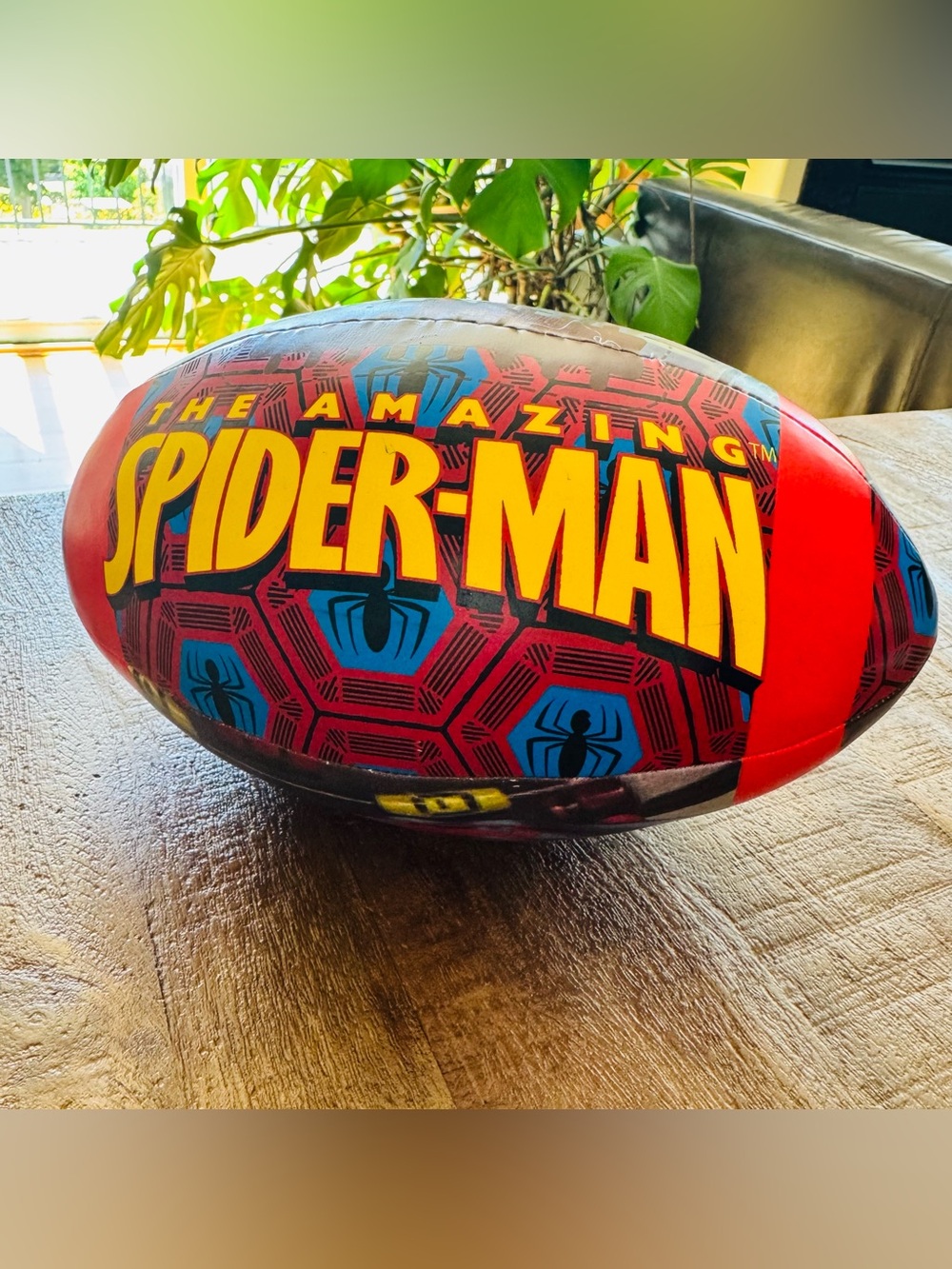 Marvel Spider-Man Graphic Foam Football - Red, Blue & Yellow